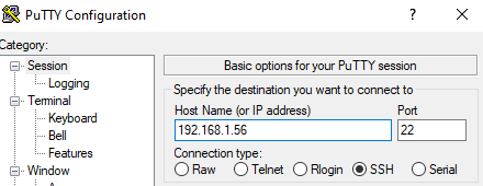 Connect with PuTTY