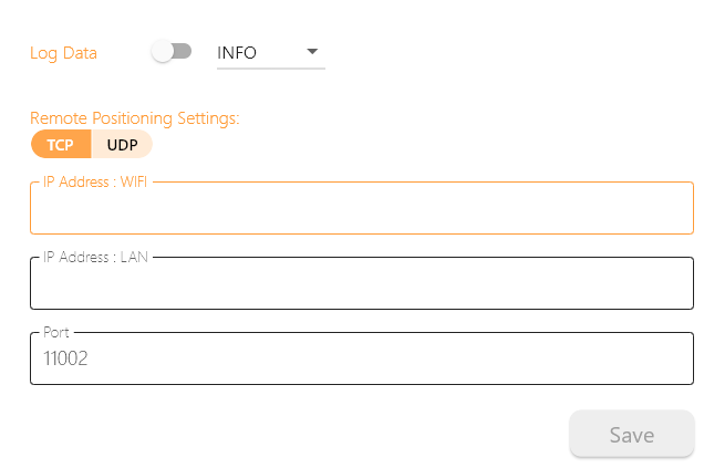 Remote Positioning Setup